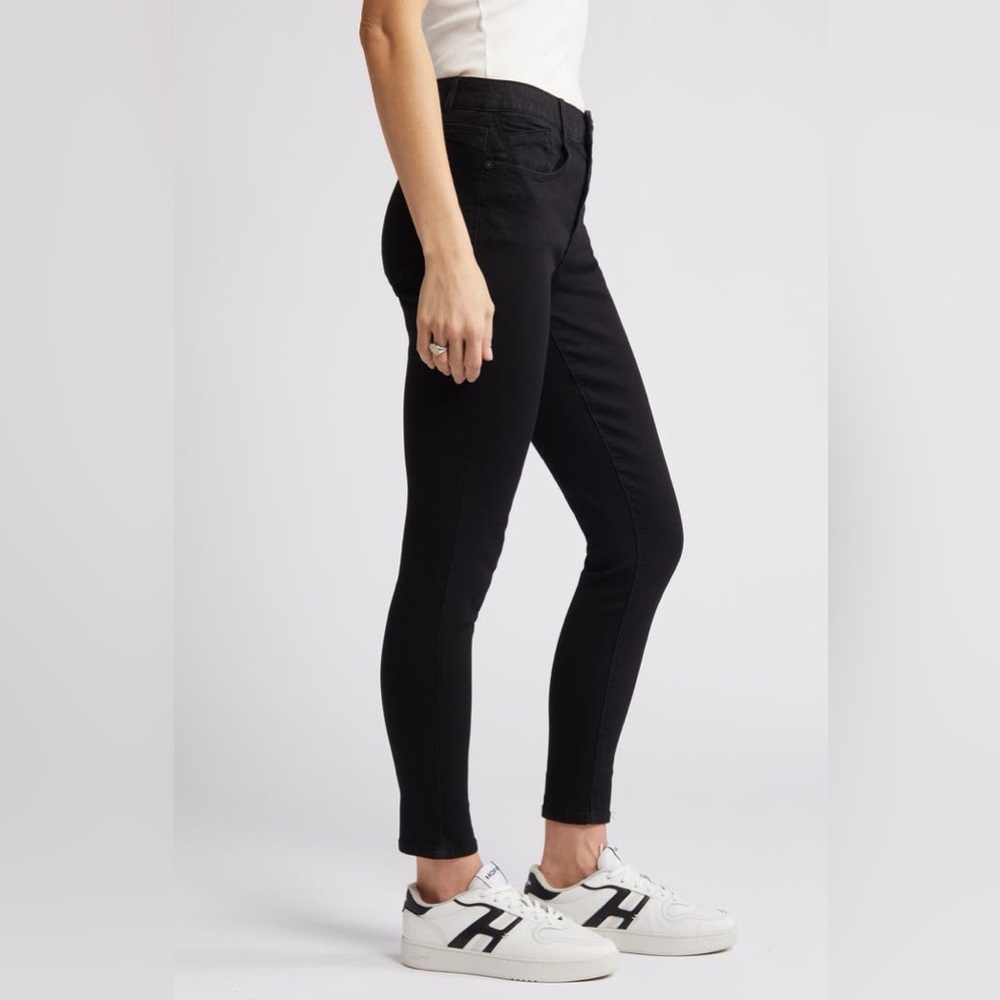 Wit & Wisdom Black Skinny Jeans Size 16 High Rise Stretch Denim